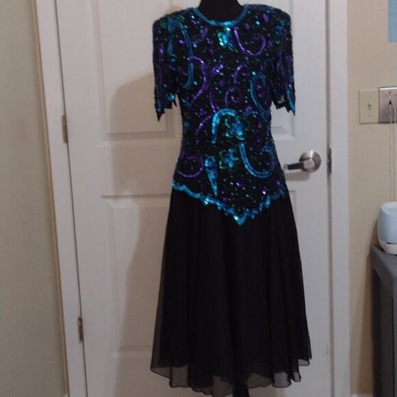 Brilliant by J.A Dresses & Skirts - Brilliant by J.A Rare 80's/90's shoulder padded sequence beaded woman's size S